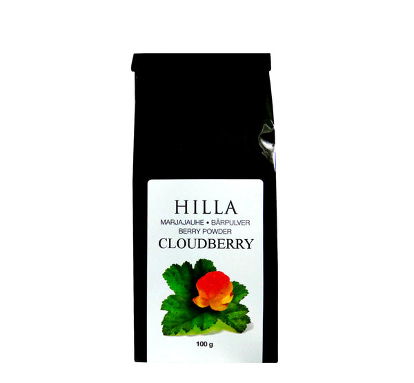 Dried and ground cloudberry powder from Finland. Size 100 g.