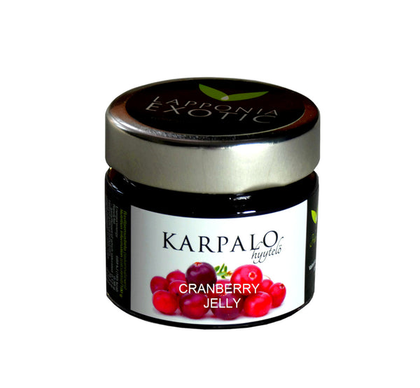 Gourmet wild cranberry jelly, 100 g, all natural, handmade from pure Lapland berries in Finland.