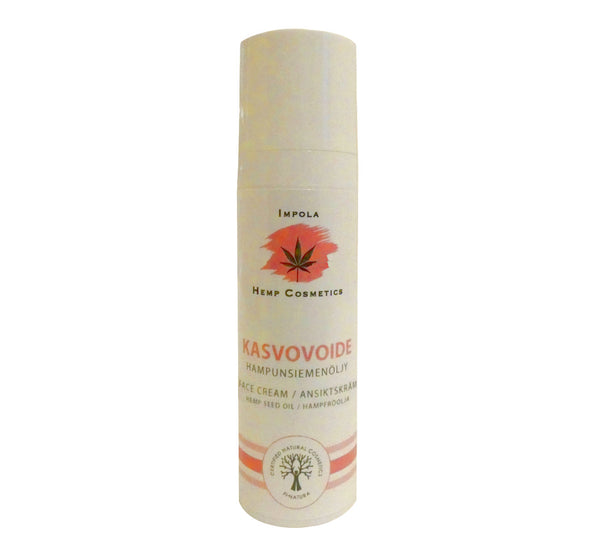 Ecological pure hemp seed oil face cream 30 ml, for natural daily skin care.
