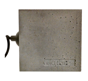 Concrete table lamp cube gray, 10x10x10 cm, 3.94x3.94x3,94”, weight 1 kg, handmade Scandinavian style.