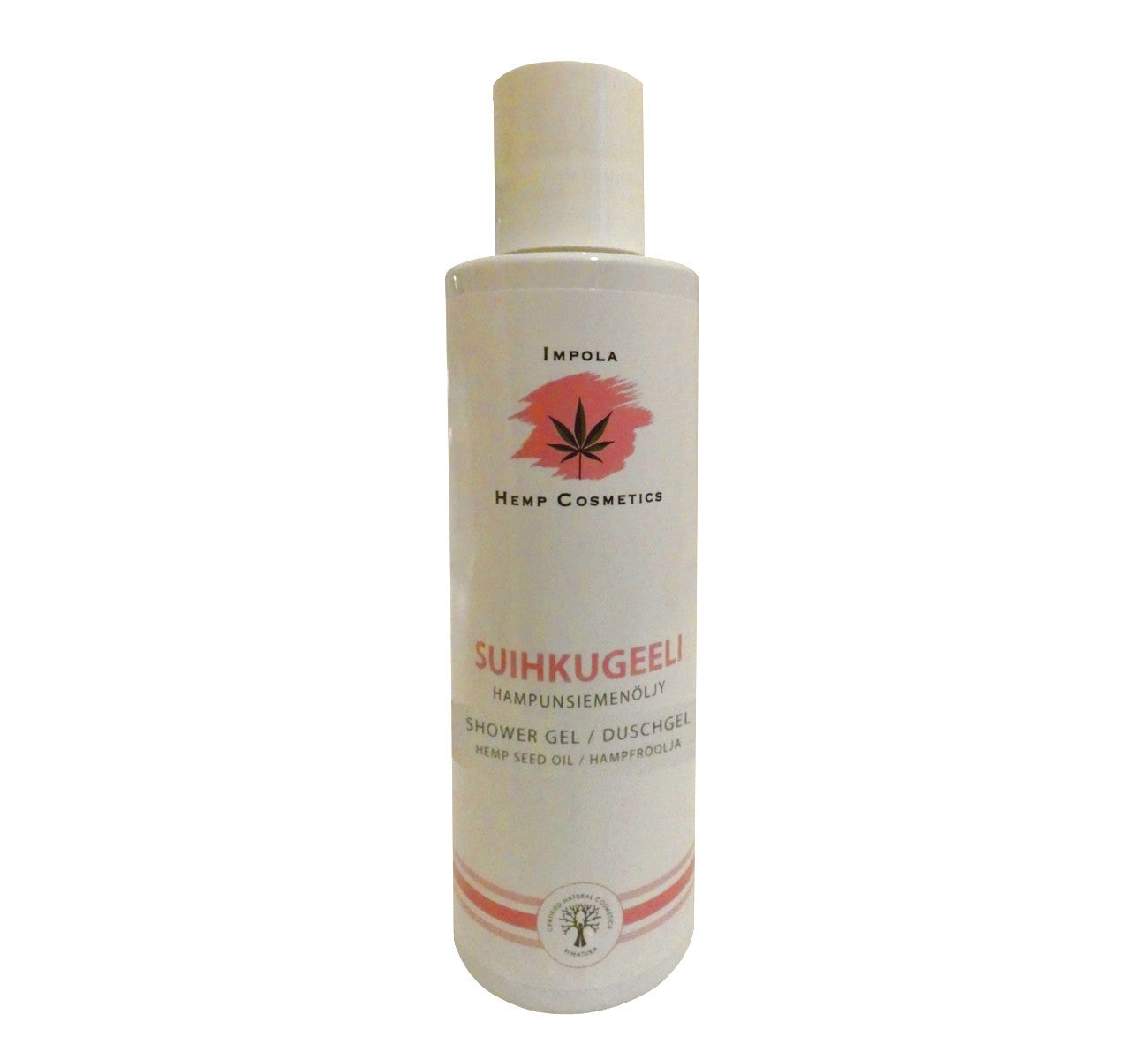 Ecological hemp seed oil shower gel 250 ml, natural skin care.