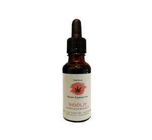 Ecological pure hemp seed oil 30 ml, effective  care, glass bottle with dropper.