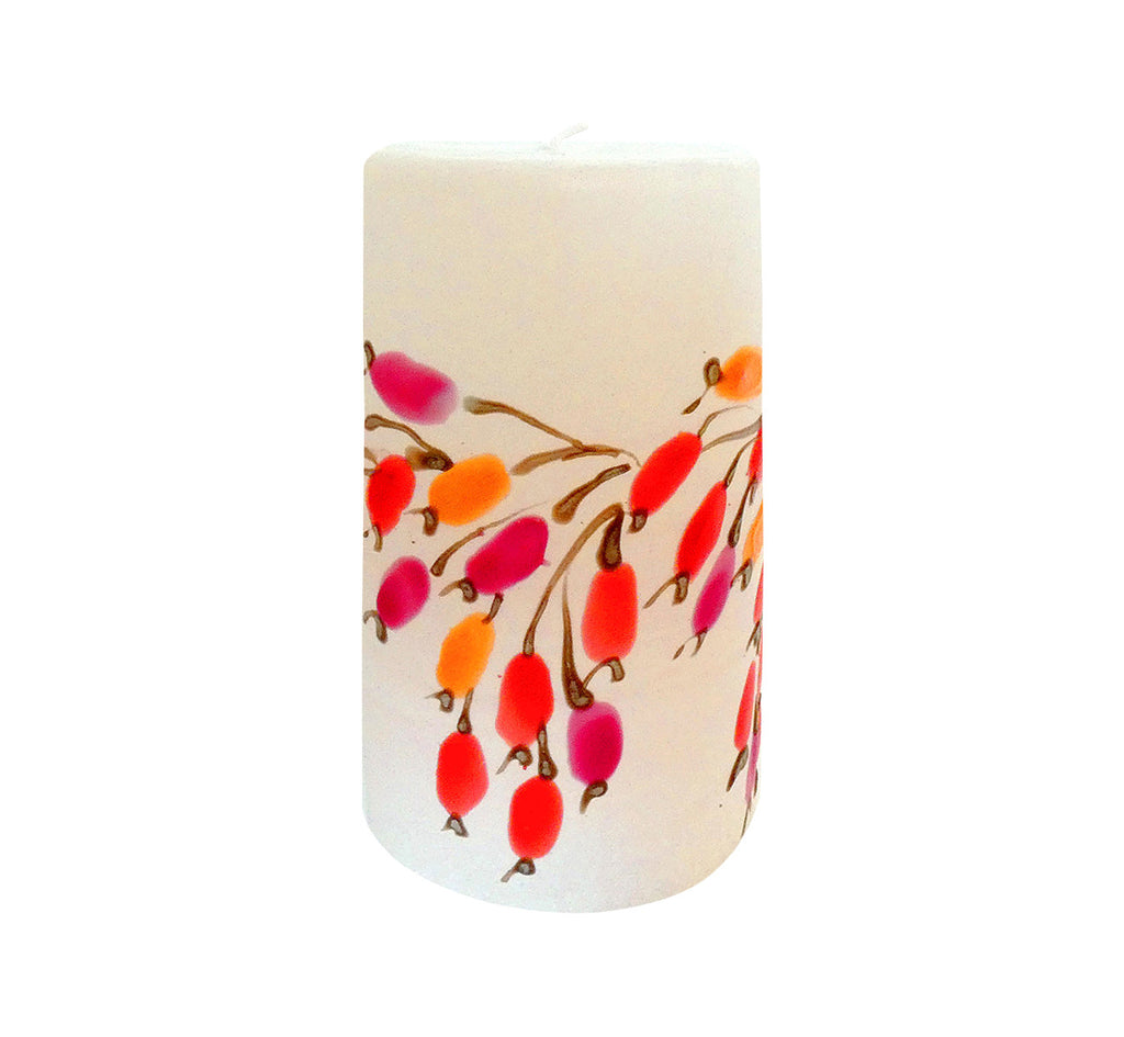 Hand Painted Heart Candle